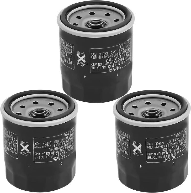 OuYi Oil Filter for Yamaha BRUIN 350 KODIAK 400 450 WOLVERINE GRIZZLY 660 RHINO XVZ1300 XV1600 XV1700 XV1900 ROAD STAR YZF R1 R6 VMX1200 1700 1996-2015 (3PCS) - Image 1